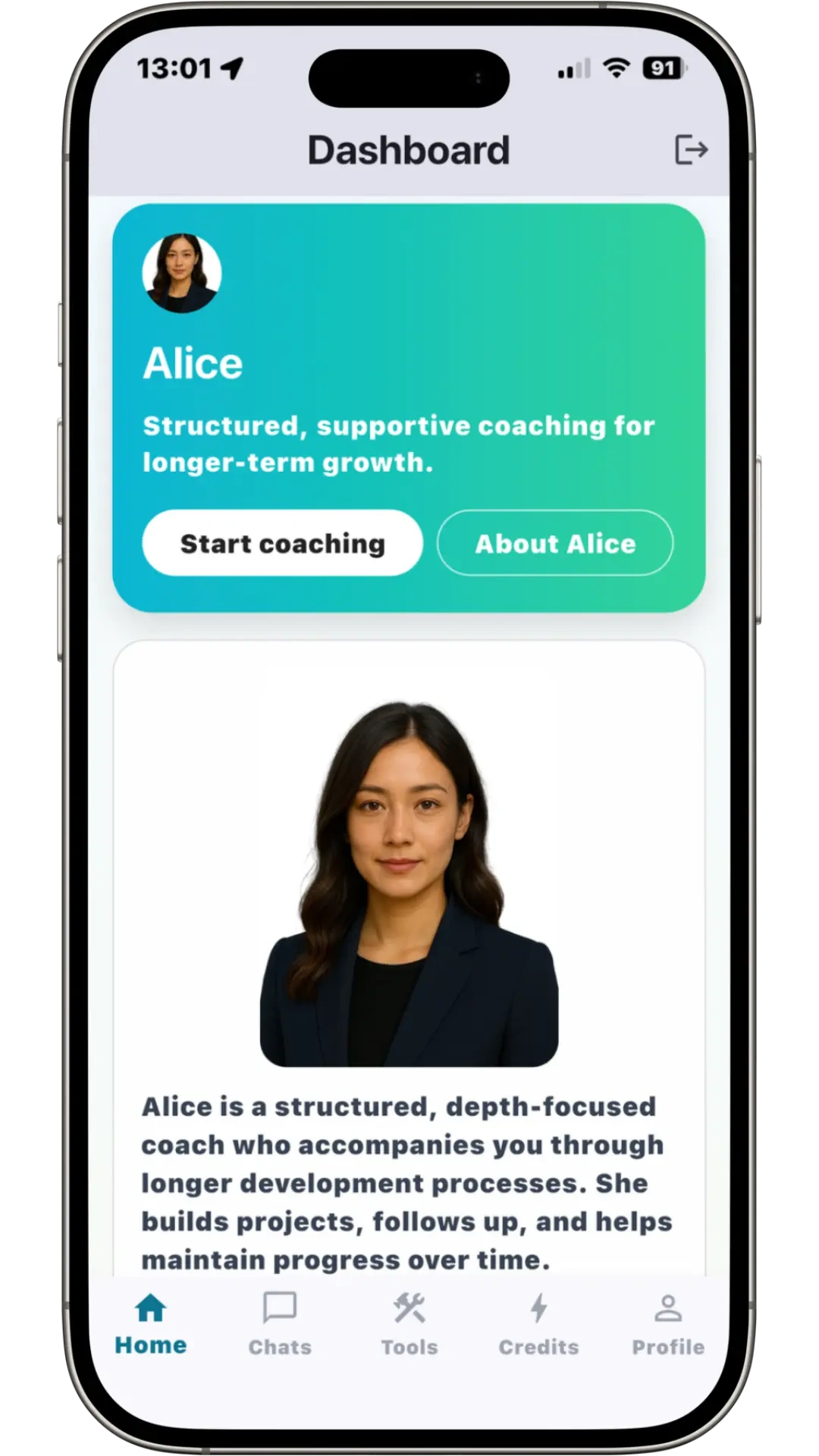 Alice dashboard